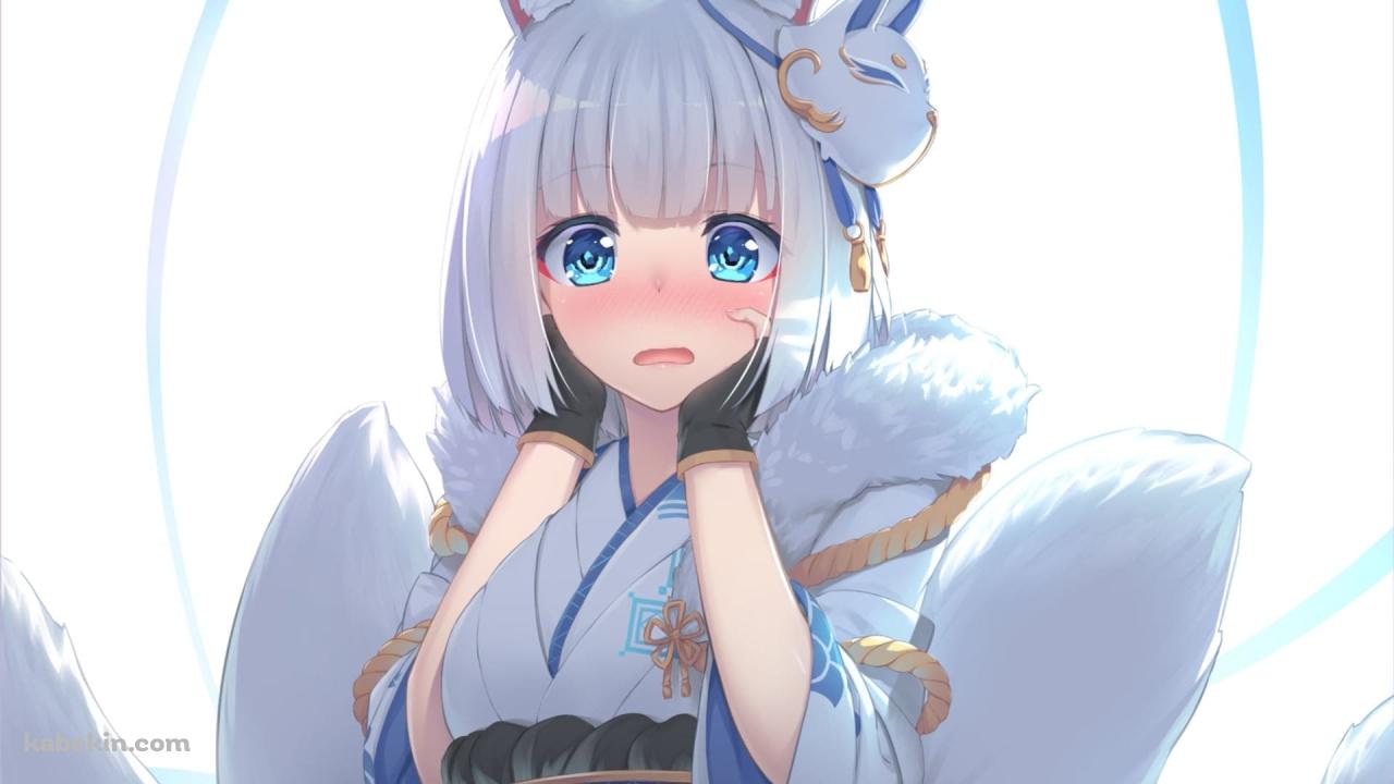 照れた表情のかわいい加賀 / アズールレーンの壁紙(1280px x 720px) 高画質 PC・デスクトップ用