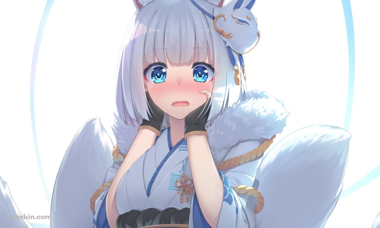 照れた表情のかわいい加賀 / アズールレーンの壁紙(1280px x 768px) 高画質 PC・デスクトップ用