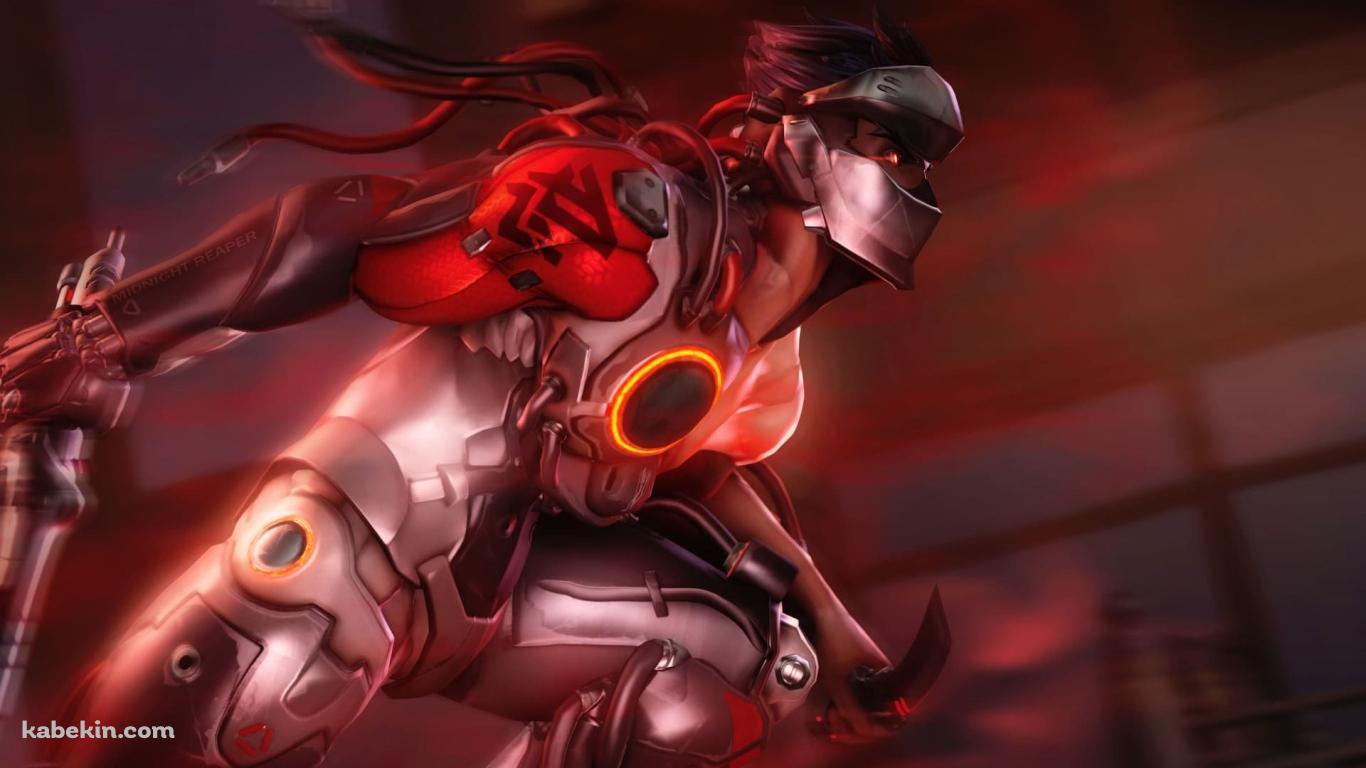 疾走するゲンジ / オーバーウォッチ / Overwatchの壁紙(1366px x 768px) 高画質 PC・デスクトップ用