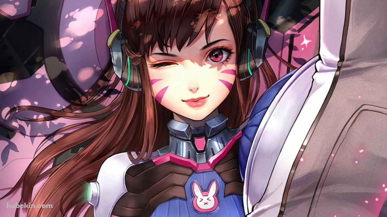 ウィンクするD.Va / オーバーウォッチ / Overwatchの壁紙(1280px x 720px) 高画質 PC・デスクトップ用