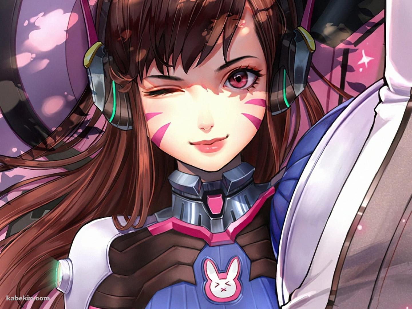 ウィンクするD.Va / オーバーウォッチ / Overwatchの壁紙(1440px x 1080px) 高画質 PC・デスクトップ用
