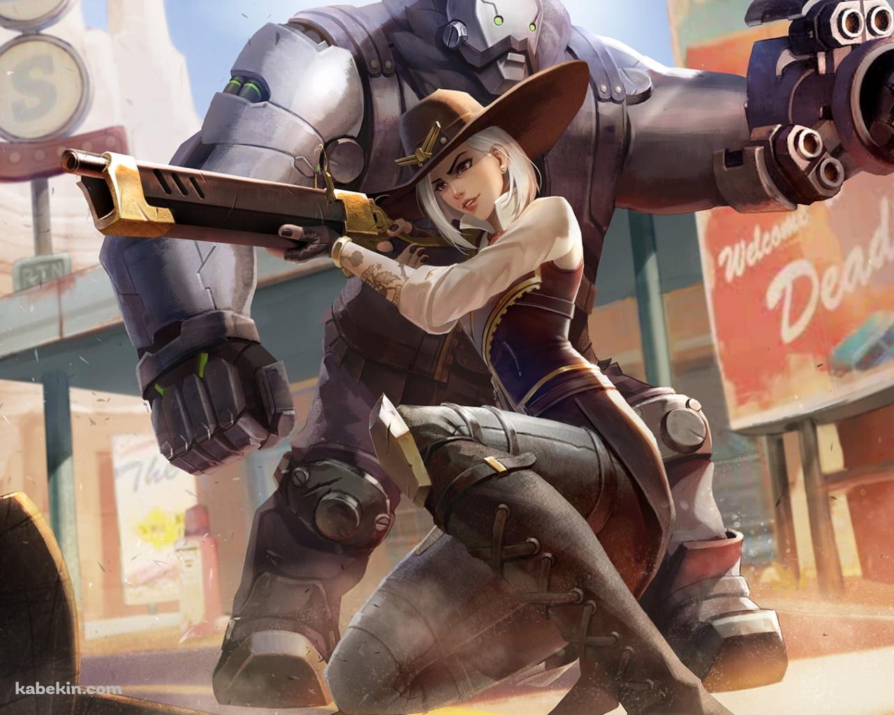 かっこいいアッシュ / Ashe / オーバーウォッチ / Overwatchの壁紙(1280px x 1024px) 高画質 PC・デスクトップ用