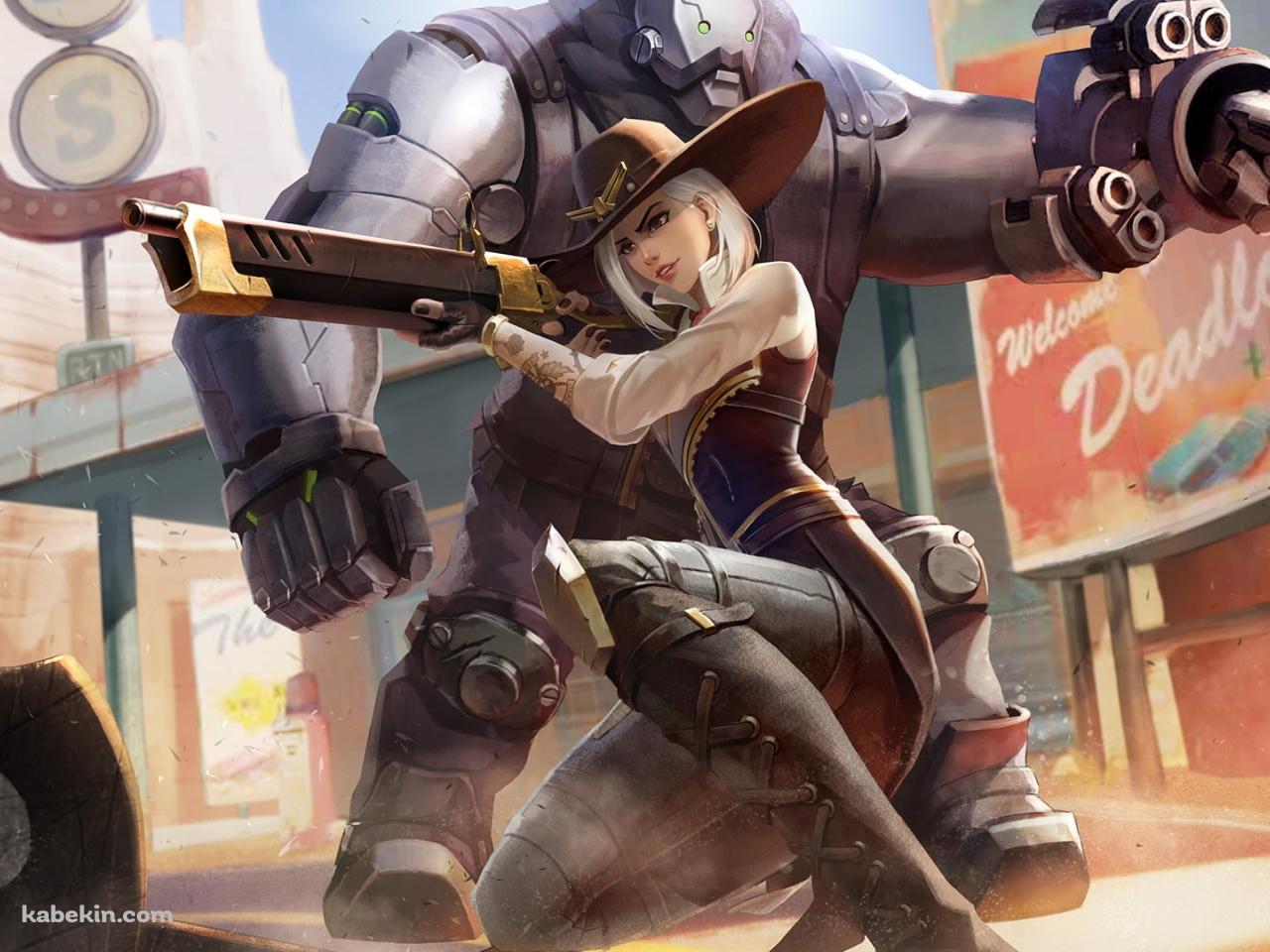 かっこいいアッシュ / Ashe / オーバーウォッチ / Overwatchの壁紙(1280px x 960px) 高画質 PC・デスクトップ用