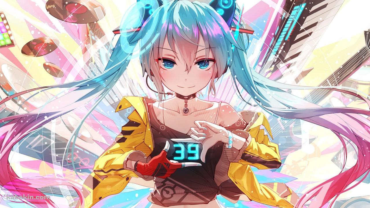 めちゃくちゃかわいい初音ミク / ボーカロイド / レコード / エレキギター / キーボード / 39の壁紙(1280px x 720px) 高画質 PC・デスクトップ用