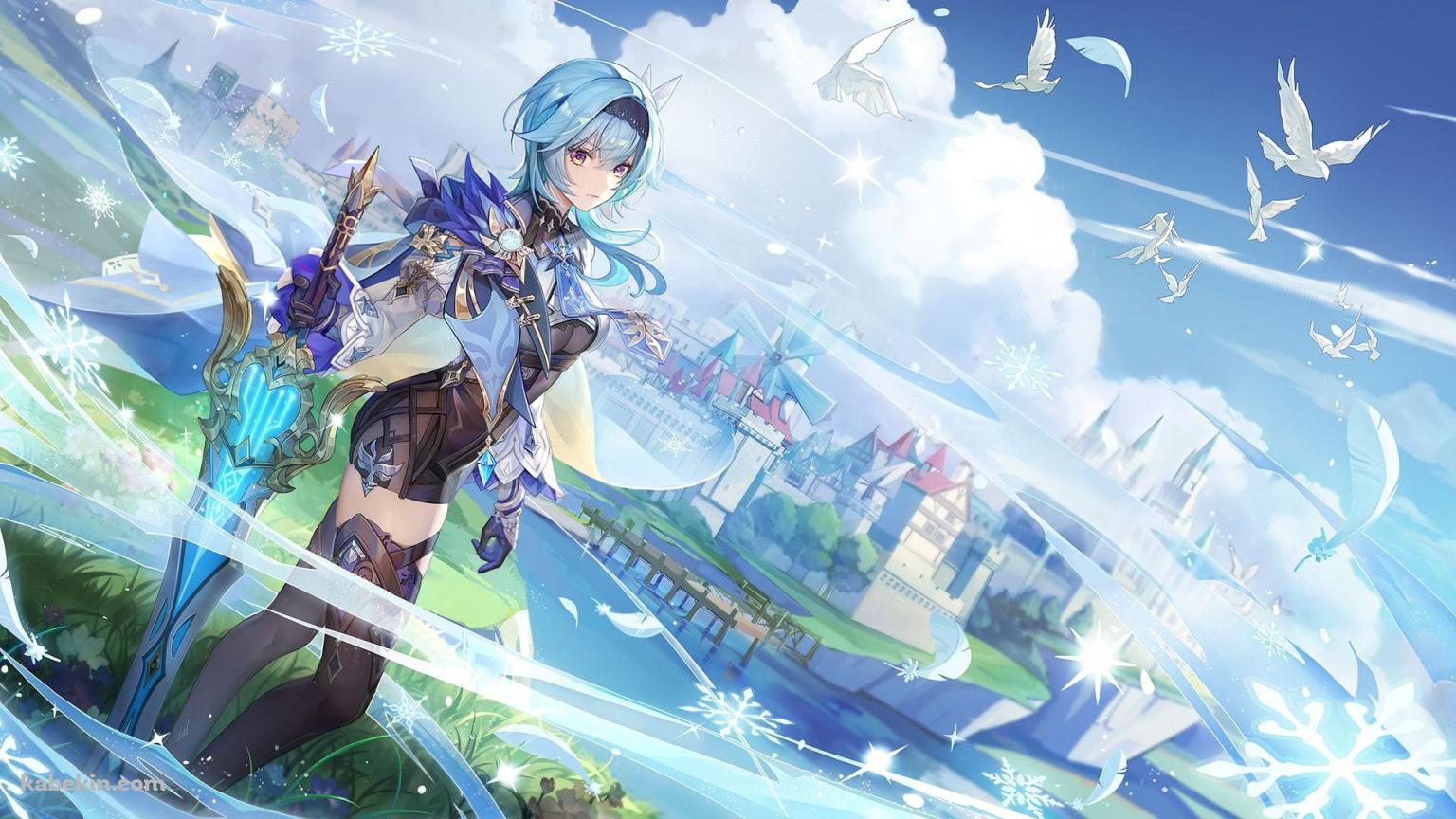 かわいいエウルア / Eula / 原神 / Genshinの壁紙(1536px x 864px) 高画質 PC・デスクトップ用