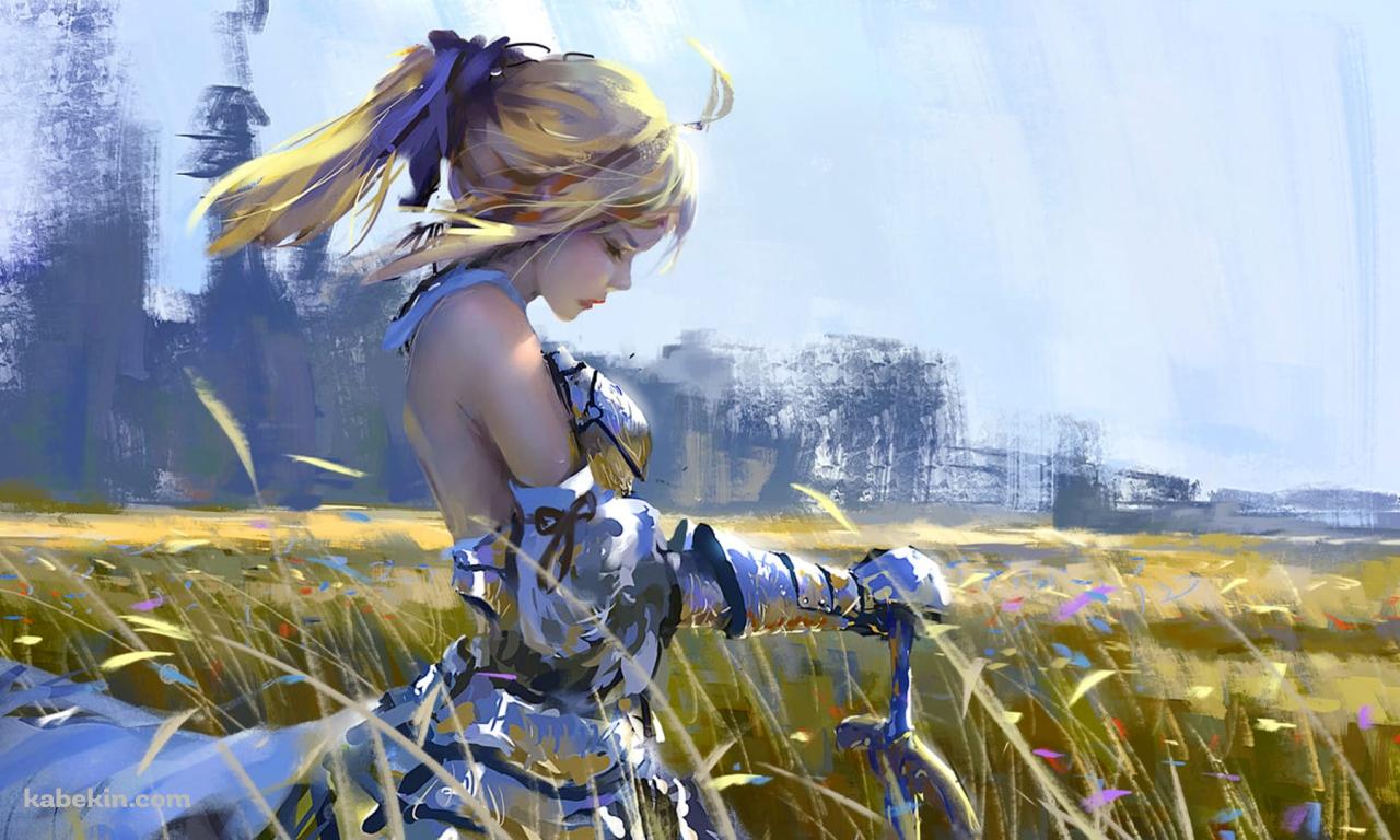 セイバー / 油絵 / Fate / イラストの壁紙(1280px x 768px) 高画質 PC・デスクトップ用