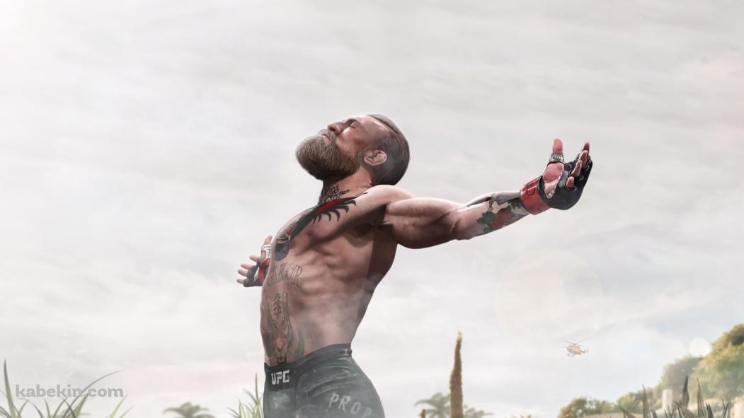 両手を広げるコナー・マクレガー / UFC世界王者 / アイルランド人 / ザ・ノトーリアスの壁紙(1051px x 591px) 高画質 PC・デスクトップ用
