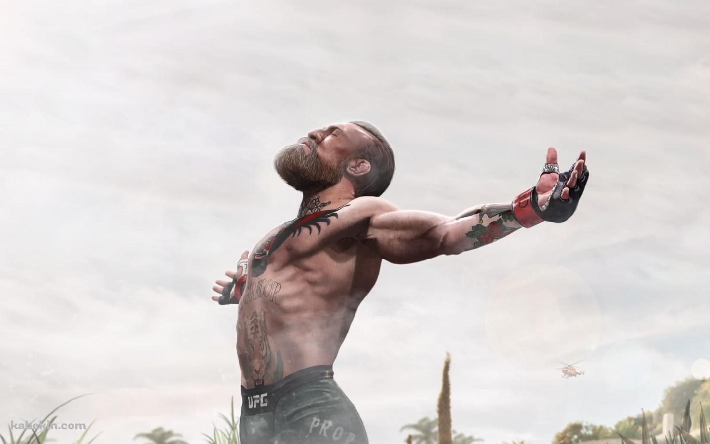 両手を広げるコナー・マクレガー / UFC世界王者 / アイルランド人 / ザ・ノトーリアスの壁紙(1440px x 900px) 高画質 PC・デスクトップ用