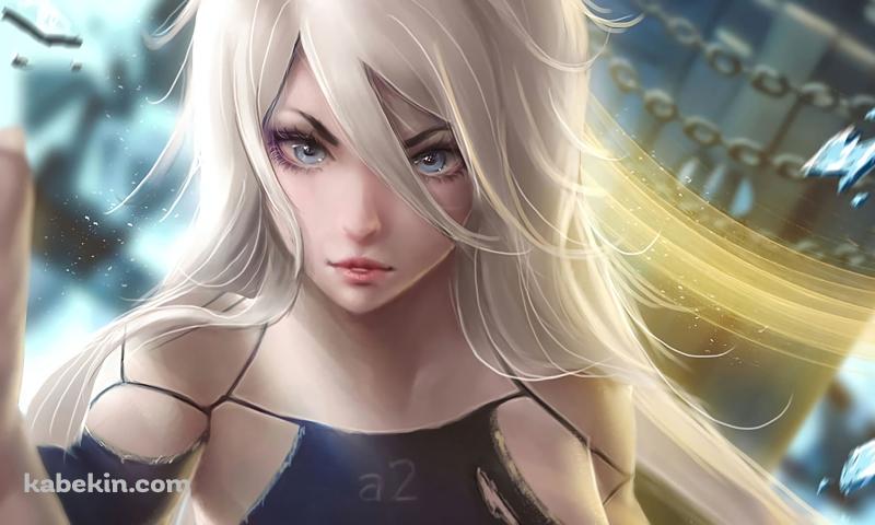 ニーア：オートマタ かわいいA2 イラストの壁紙(800px x 480px) 高画質 PC・デスクトップ用