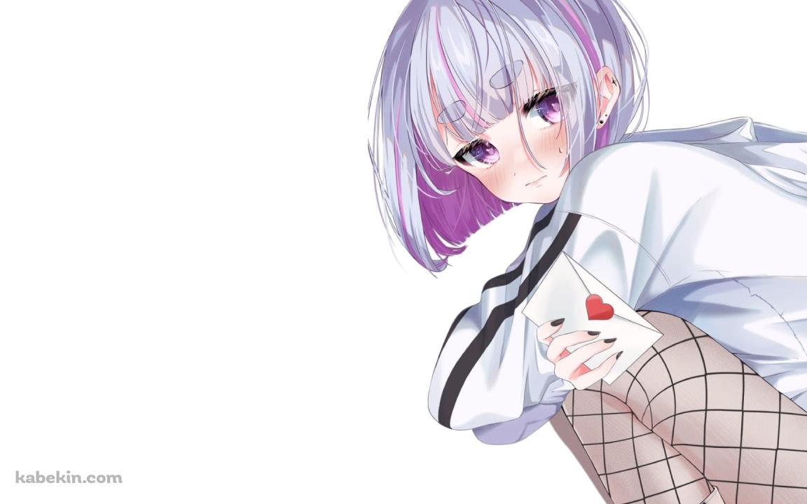 ラブレターを持つはにかんだ表情の兎咲ミミ / ぶいすぽっ！/ ファンアートの壁紙(1152px x 720px) 高画質 PC・デスクトップ用