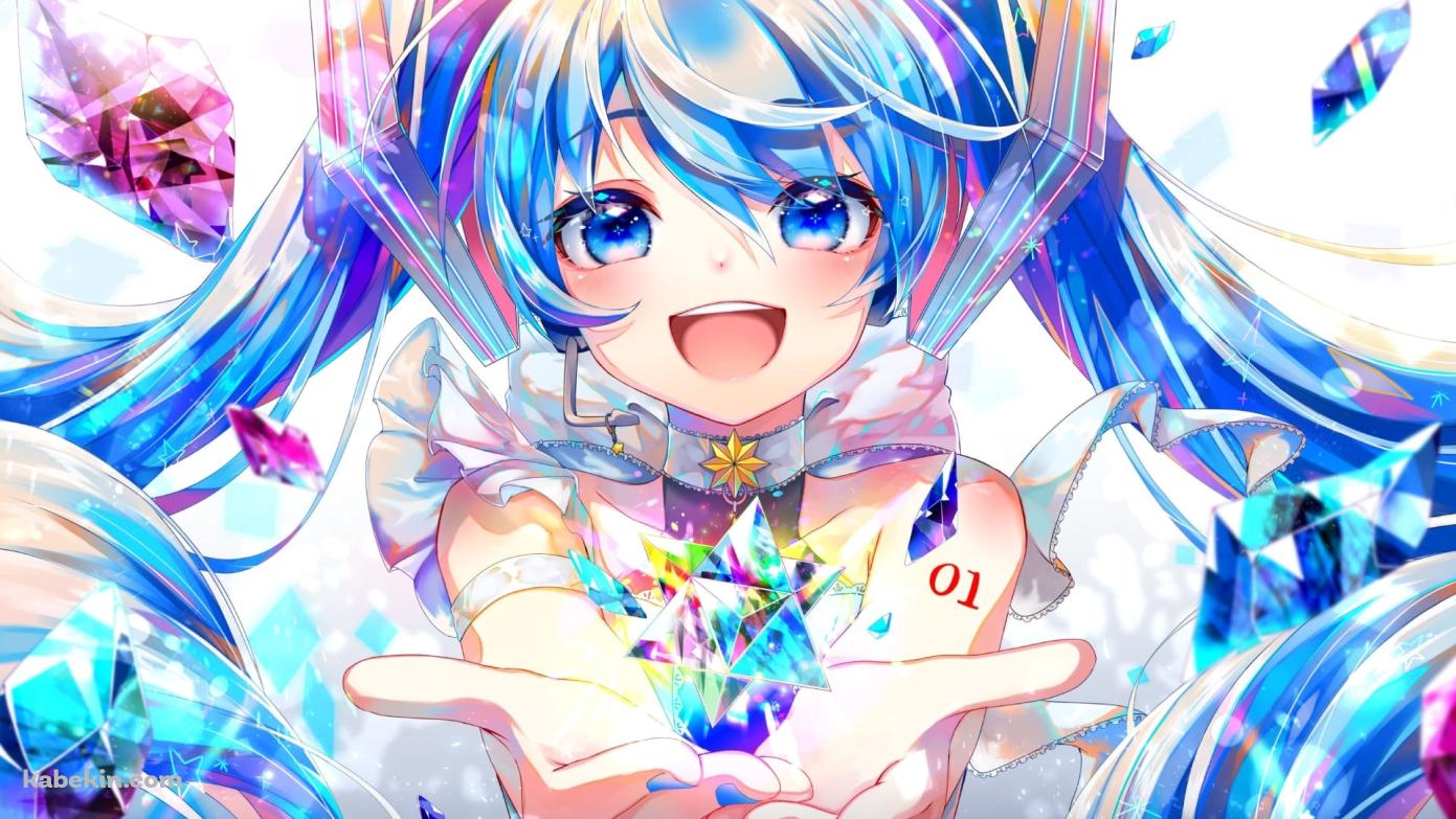 宝石を持つ初音ミク / ボカロの壁紙(1391px x 783px) 高画質 PC・デスクトップ用