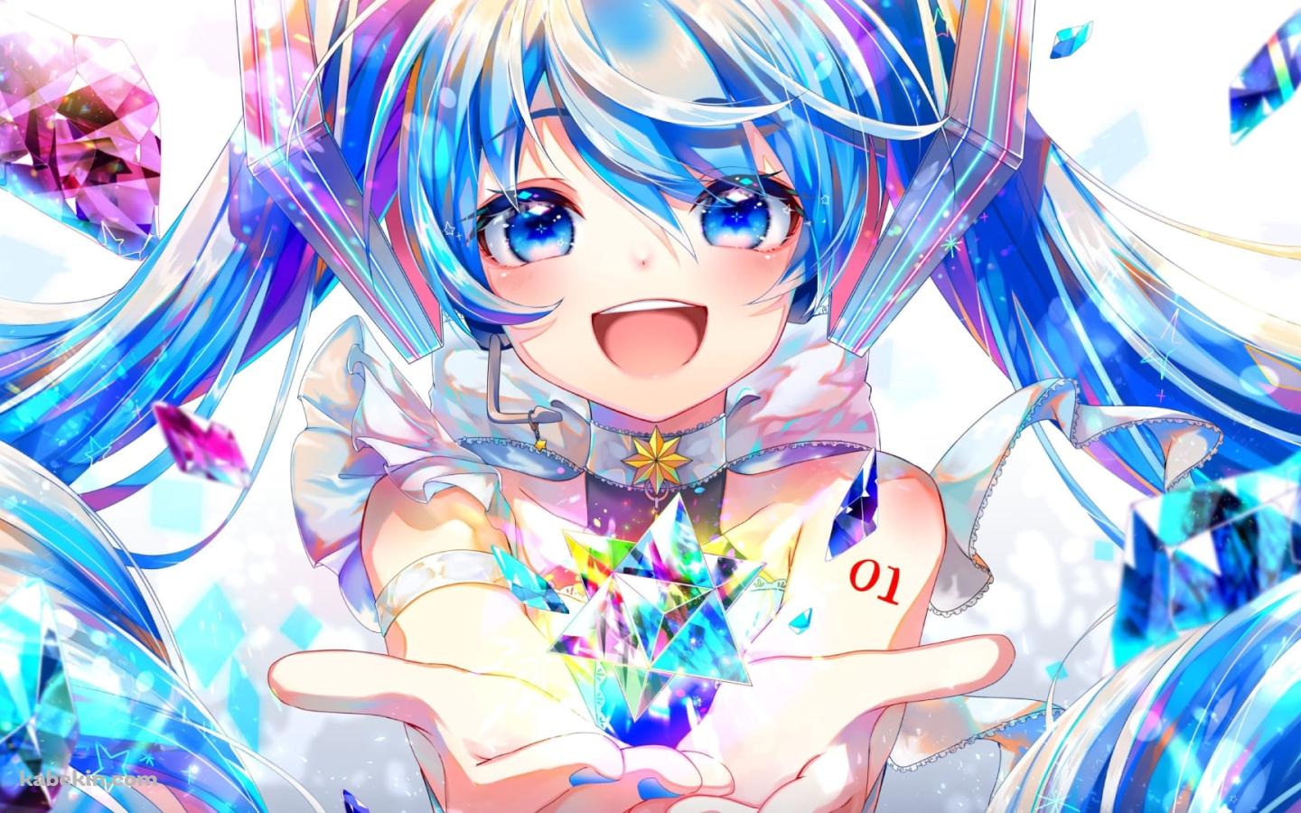 宝石を持つ初音ミク / ボカロの壁紙(1440px x 900px) 高画質 PC・デスクトップ用