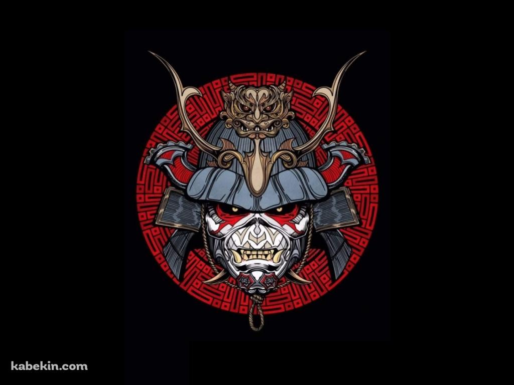 かっこいい鎧武者 / 兜 / 面頬 / 侍 / 日本の壁紙(1024px x 768px) 高画質 PC・デスクトップ用