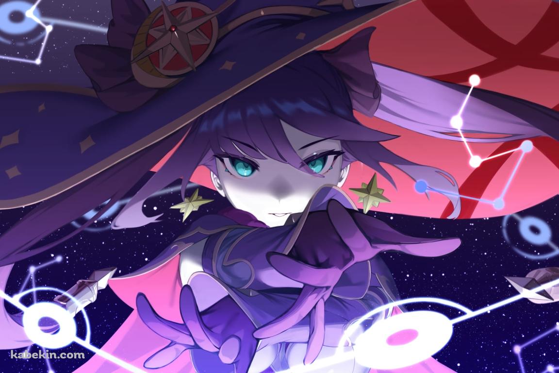 魔法を詠唱するモナ / かわいい / ファンアート / 原神インパクトの壁紙(1152px x 768px) 高画質 PC・デスクトップ用