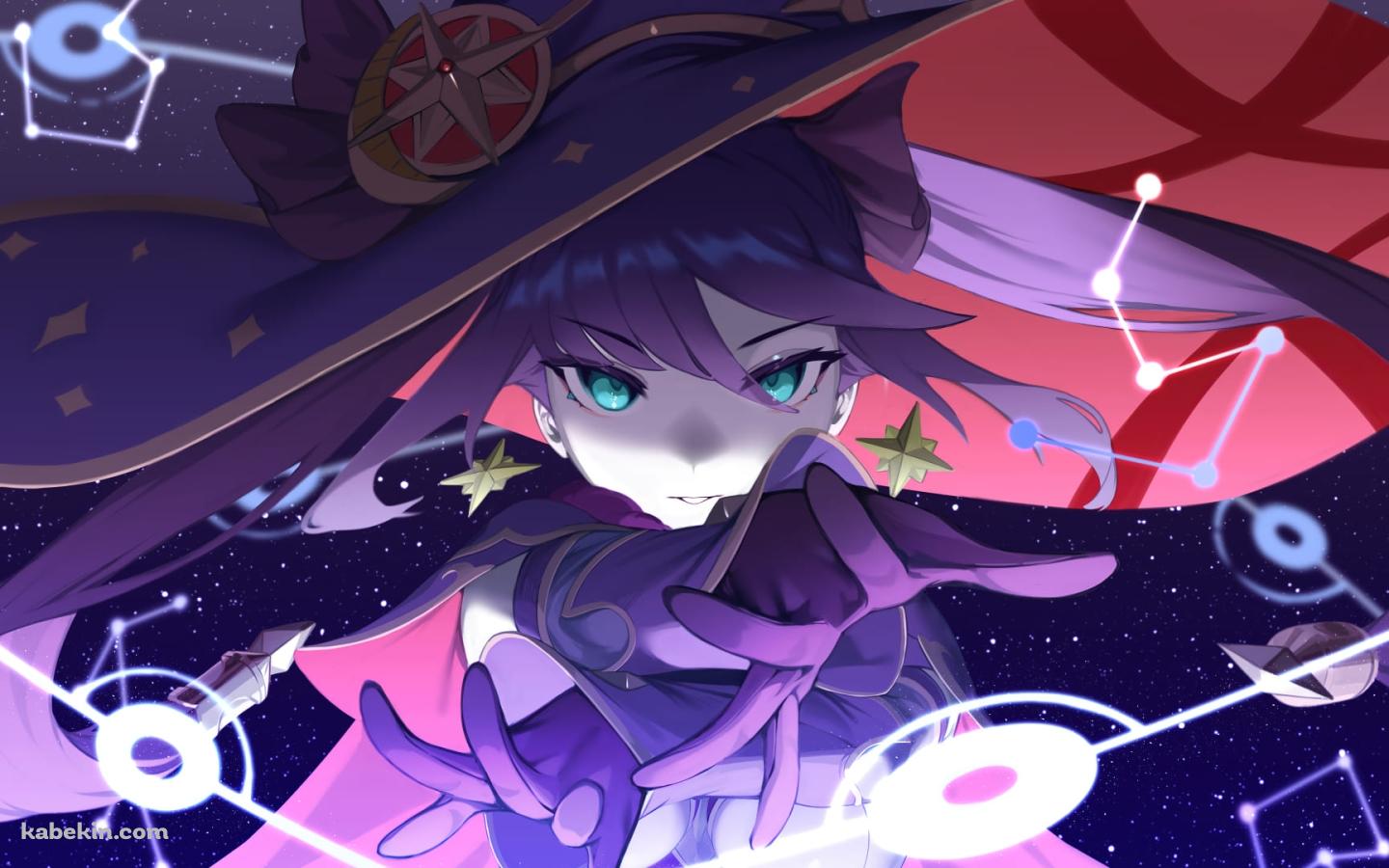 魔法を詠唱するモナ / かわいい / ファンアート / 原神インパクトの壁紙(1440px x 900px) 高画質 PC・デスクトップ用
