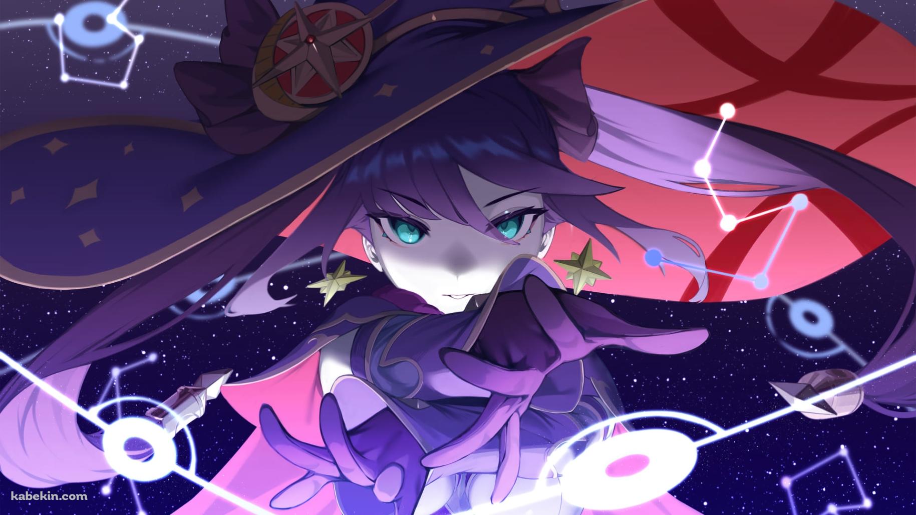 魔法を詠唱するモナ / かわいい / ファンアート / 原神インパクトの壁紙(1829px x 1029px) 高画質 PC・デスクトップ用