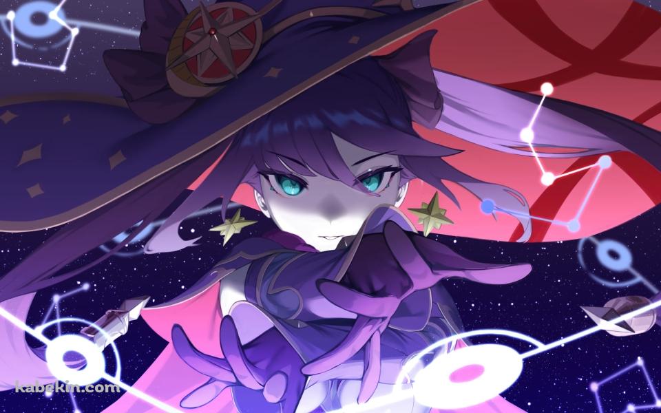 魔法を詠唱するモナ / かわいい / ファンアート / 原神インパクトの壁紙(960px x 600px) 高画質 PC・デスクトップ用