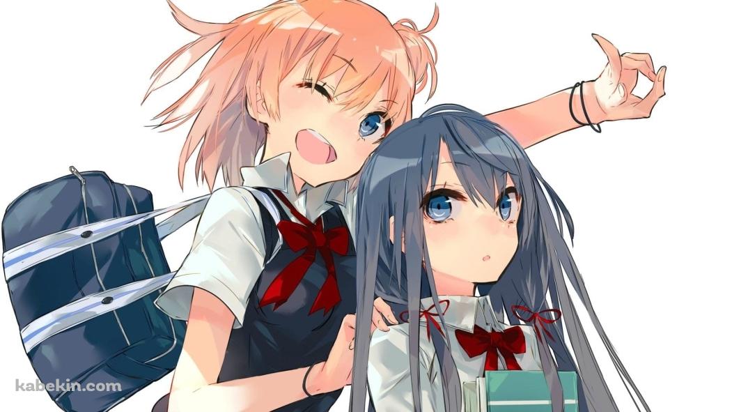 やはり俺の青春ラブコメはまちがっている。 / 雪ノ下雪乃 / 由比ヶ浜結衣 / セーラー服 / かわいい / ファンアートの壁紙(1051px x 591px) 高画質 PC・デスクトップ用