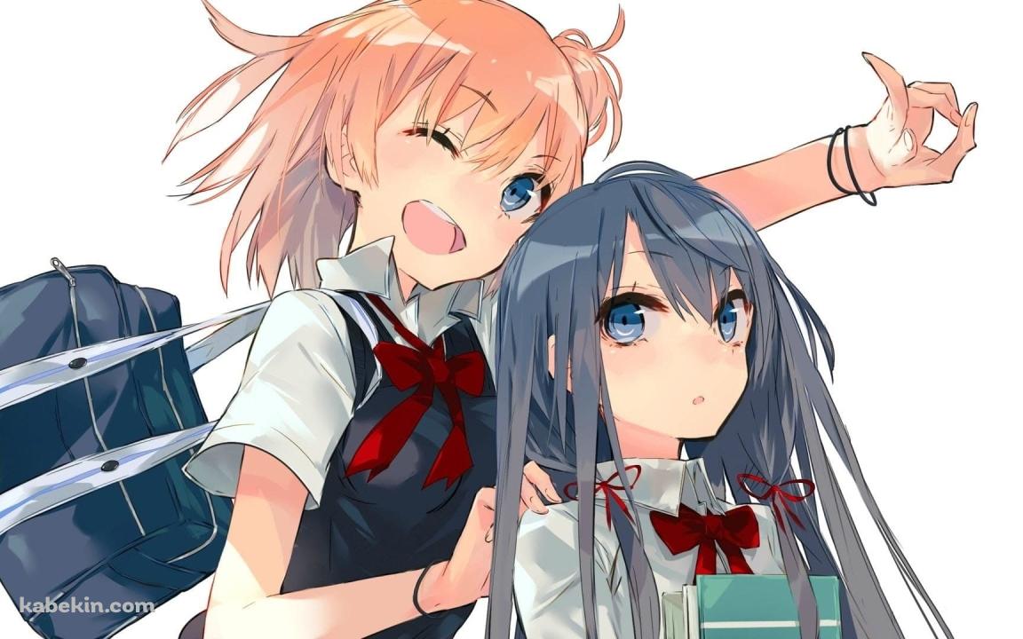 やはり俺の青春ラブコメはまちがっている。 / 雪ノ下雪乃 / 由比ヶ浜結衣 / セーラー服 / かわいい / ファンアートの壁紙(1152px x 720px) 高画質 PC・デスクトップ用
