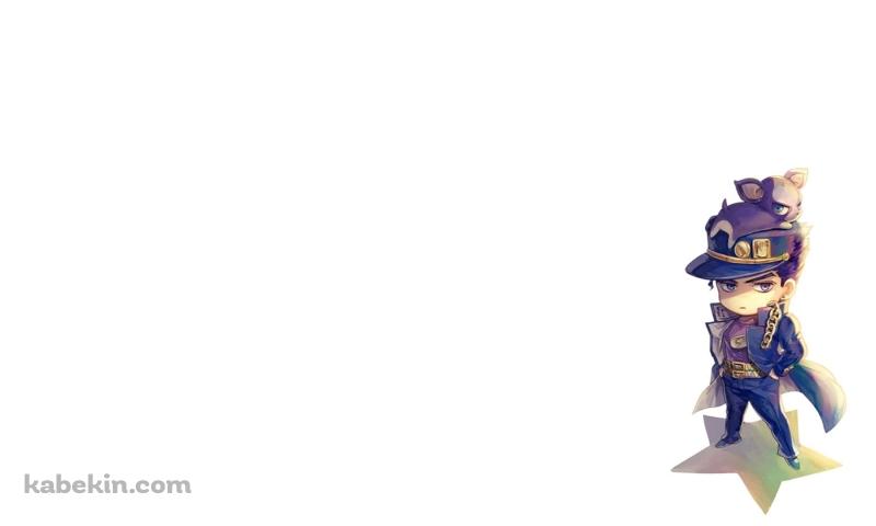 かわいい空条承太郎とイギー / ジョジョの奇妙な冒険 / イラストの壁紙(800px x 480px) 高画質 PC・デスクトップ用