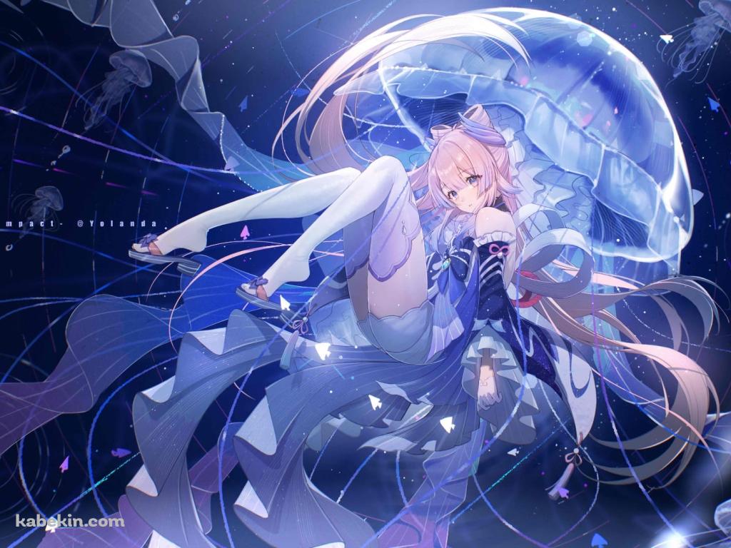 綺麗な珊瑚宮心海 / Sangonomiya Kokomi / 原神の壁紙(1024px x 768px) 高画質 PC・デスクトップ用