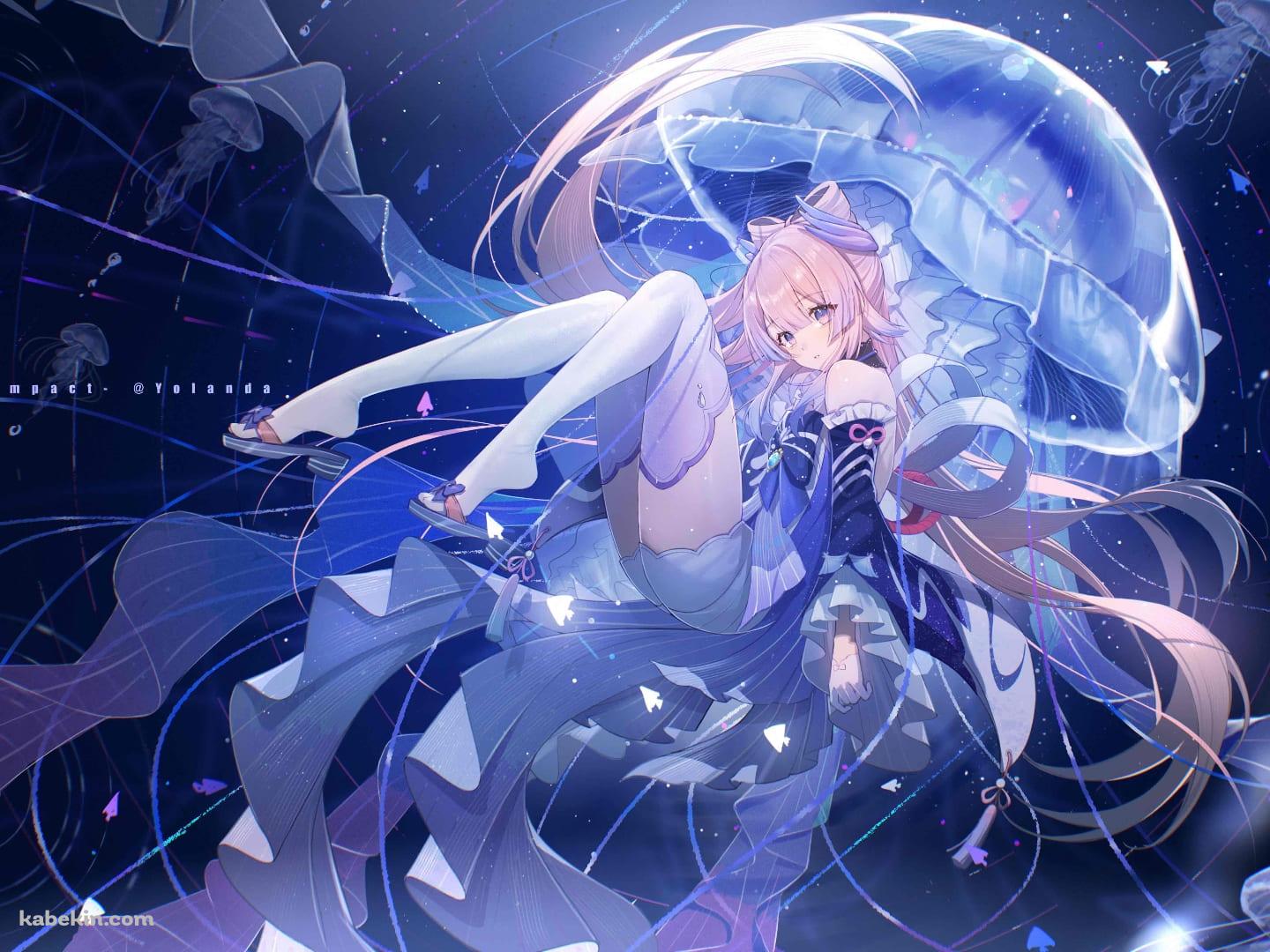 綺麗な珊瑚宮心海 / Sangonomiya Kokomi / 原神の壁紙(1440px x 1080px) 高画質 PC・デスクトップ用