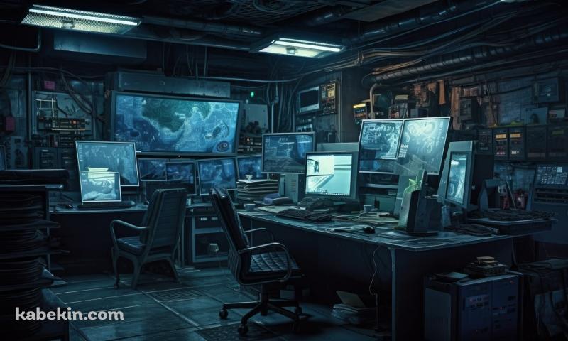 監視するコンピュータールーム / サイバーパンク / セキュリティの壁紙(800px x 480px) 高画質 PC・デスクトップ用