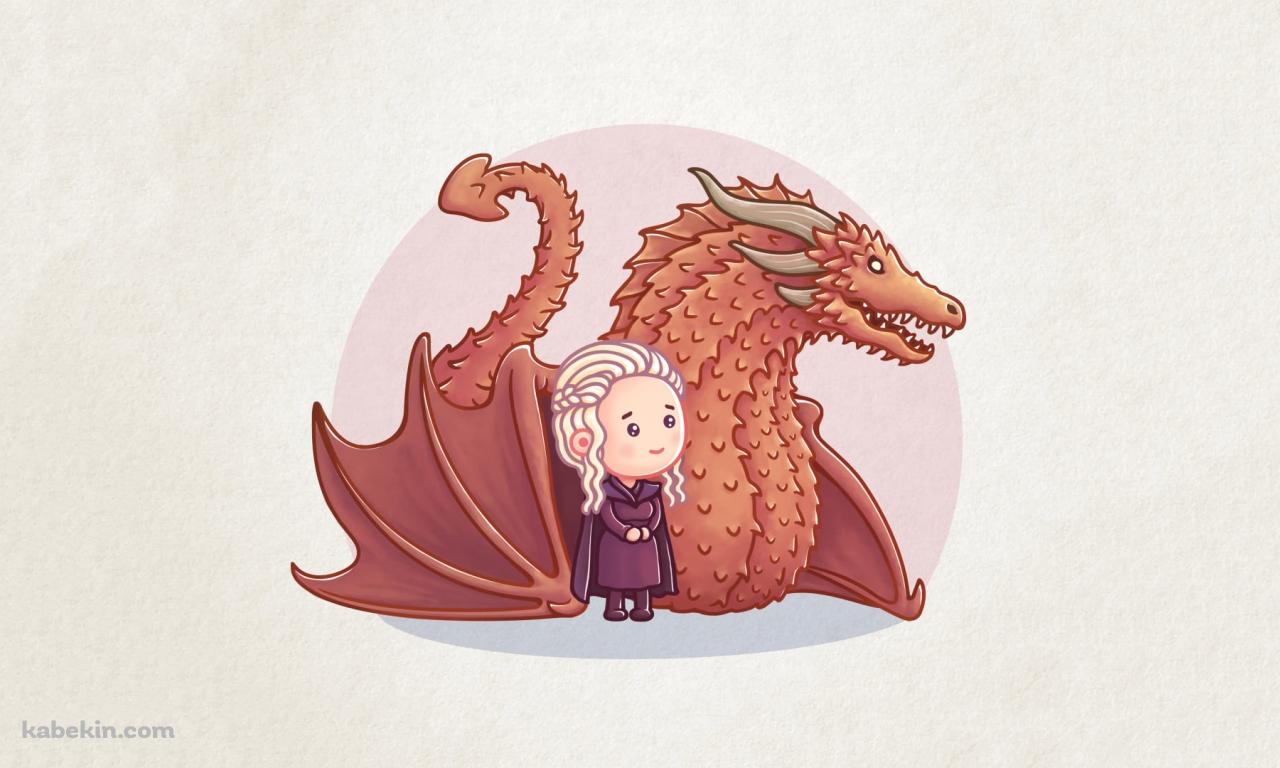 デナーリス・ターガリエン / ドラゴンの母 / ドラゴン / ゲーム・オブ・スローンズ 氷と炎の歌 / イラスト / かわいいの壁紙(1280px x 768px) 高画質 PC・デスクトップ用
