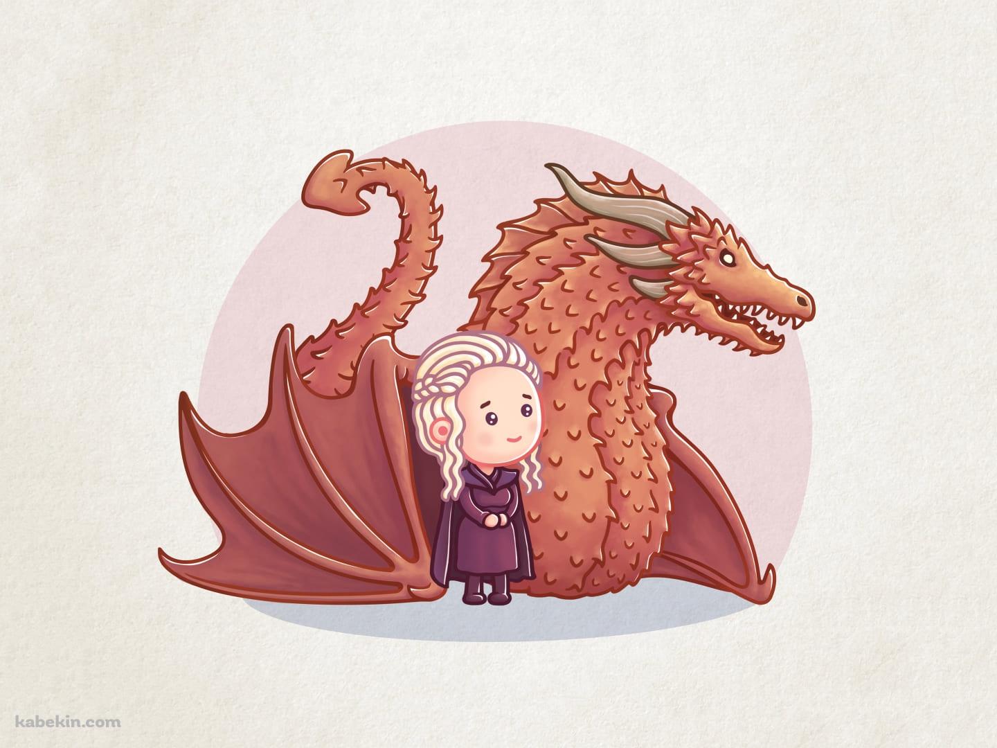 デナーリス・ターガリエン / ドラゴンの母 / ドラゴン / ゲーム・オブ・スローンズ 氷と炎の歌 / イラスト / かわいいの壁紙(1440px x 1080px) 高画質 PC・デスクトップ用