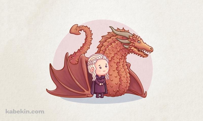 デナーリス・ターガリエン / ドラゴンの母 / ドラゴン / ゲーム・オブ・スローンズ 氷と炎の歌 / イラスト / かわいいの壁紙(800px x 480px) 高画質 PC・デスクトップ用
