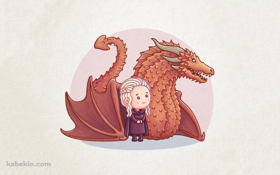 デナーリス・ターガリエン / ドラゴンの母 / ドラゴン / ゲーム・オブ・スローンズ 氷と炎の歌 / イラスト / かわいいの壁紙(960px x 600px) 高画質 PC・デスクトップ用