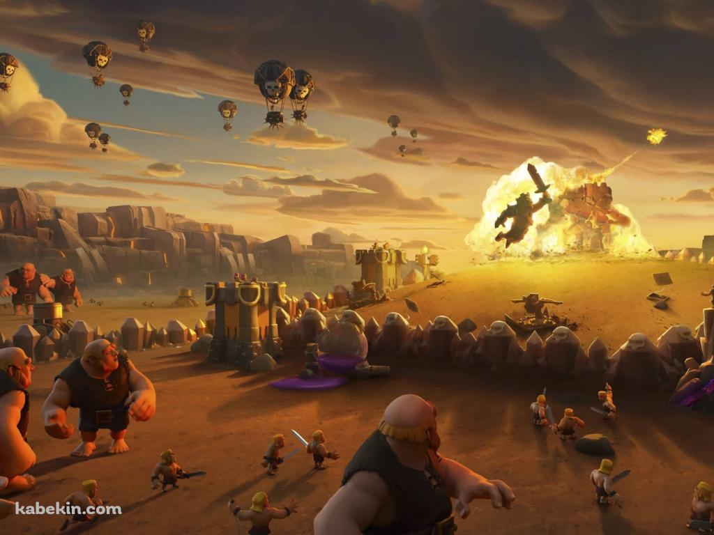 クラクラ / クラロワ / Clash of Clan / ジャイアント / バルーンの壁紙(1024px x 768px) 高画質 PC・デスクトップ用