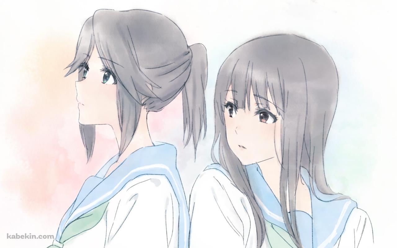 響け! ユーフォニアム / リズと青い鳥 / 傘木希美 / 鎧塚みぞれ / ファンアート / イラストの壁紙(1280px x 800px) 高画質 PC・デスクトップ用