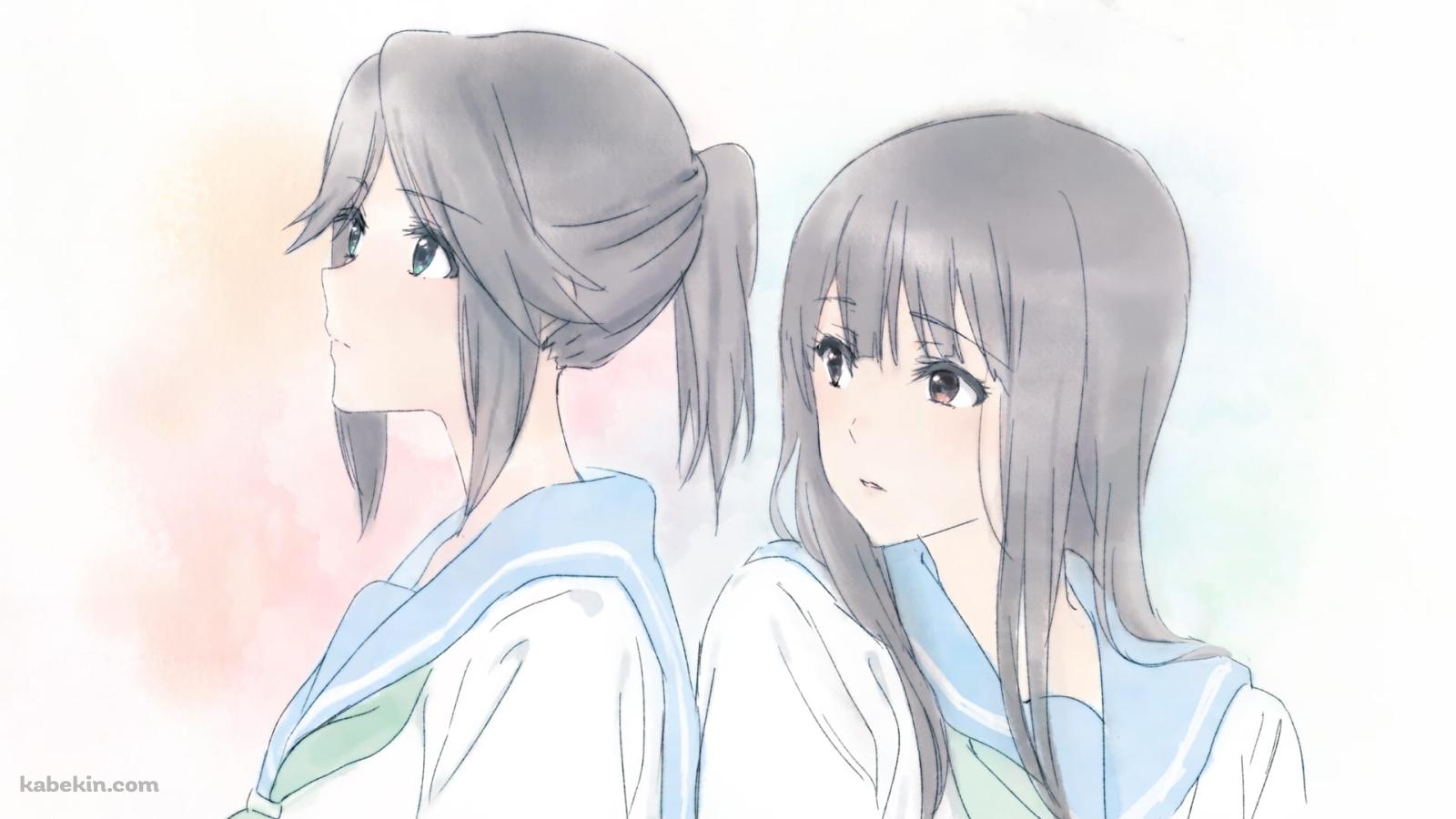 響け! ユーフォニアム / リズと青い鳥 / 傘木希美 / 鎧塚みぞれ / ファンアート / イラストの壁紙(1600px x 900px) 高画質 PC・デスクトップ用