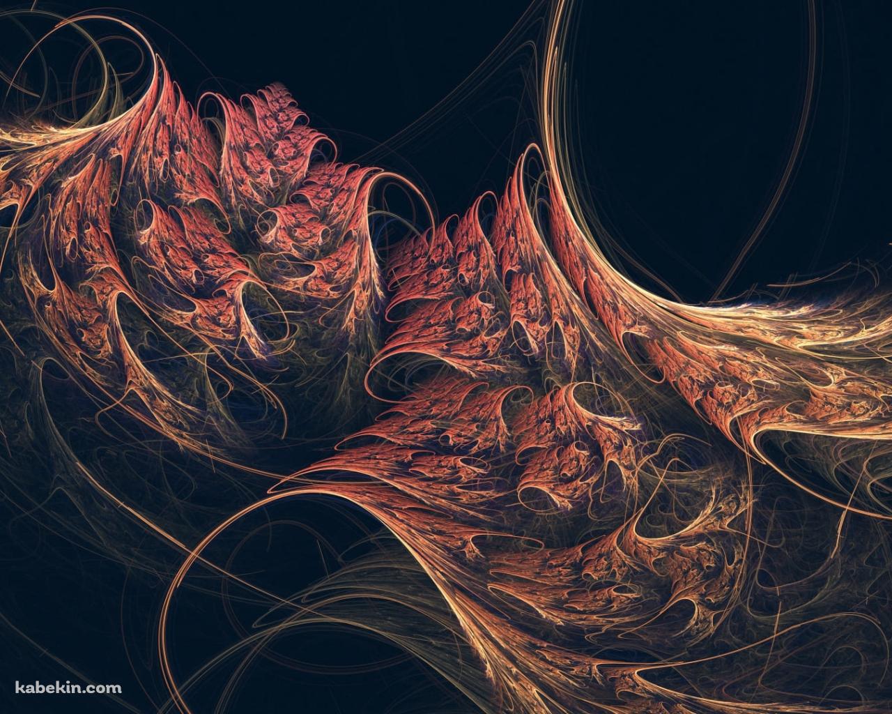 赤い抽象的なデジタルアートワークの壁紙(1280px x 1024px) 高画質 PC・デスクトップ用