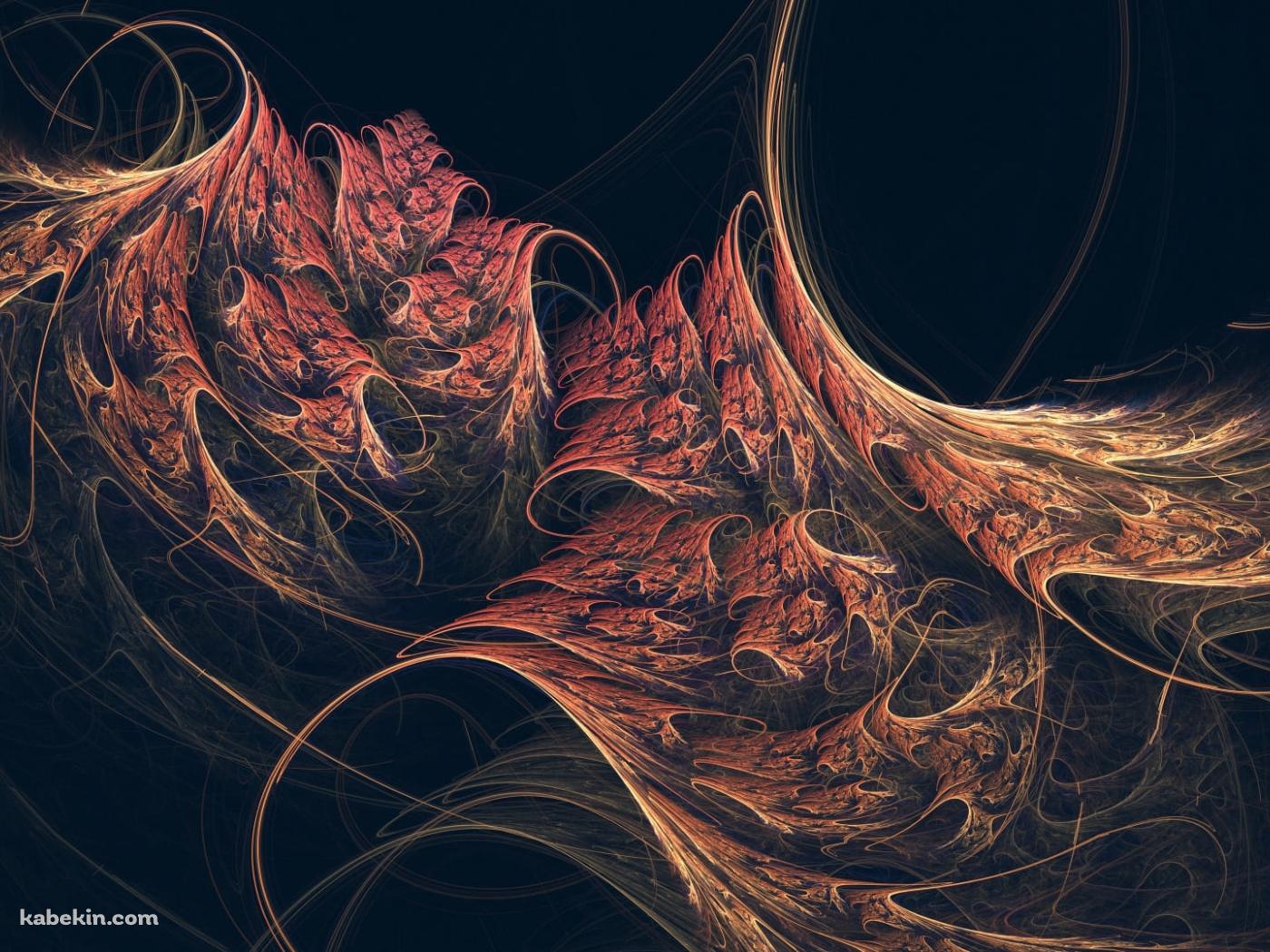 赤い抽象的なデジタルアートワークの壁紙(1400px x 1050px) 高画質 PC・デスクトップ用