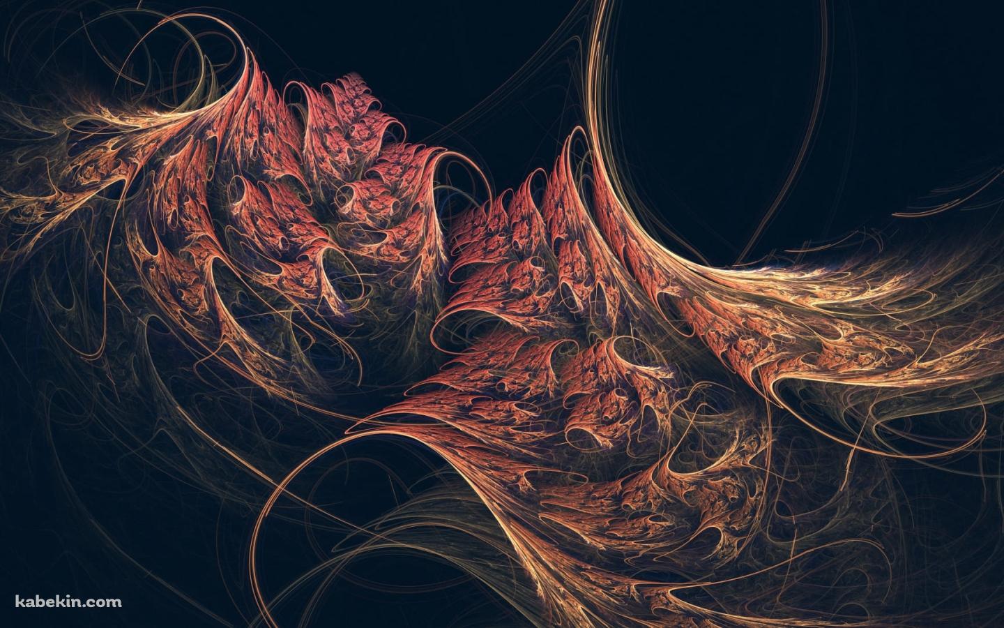 赤い抽象的なデジタルアートワークの壁紙(1440px x 900px) 高画質 PC・デスクトップ用