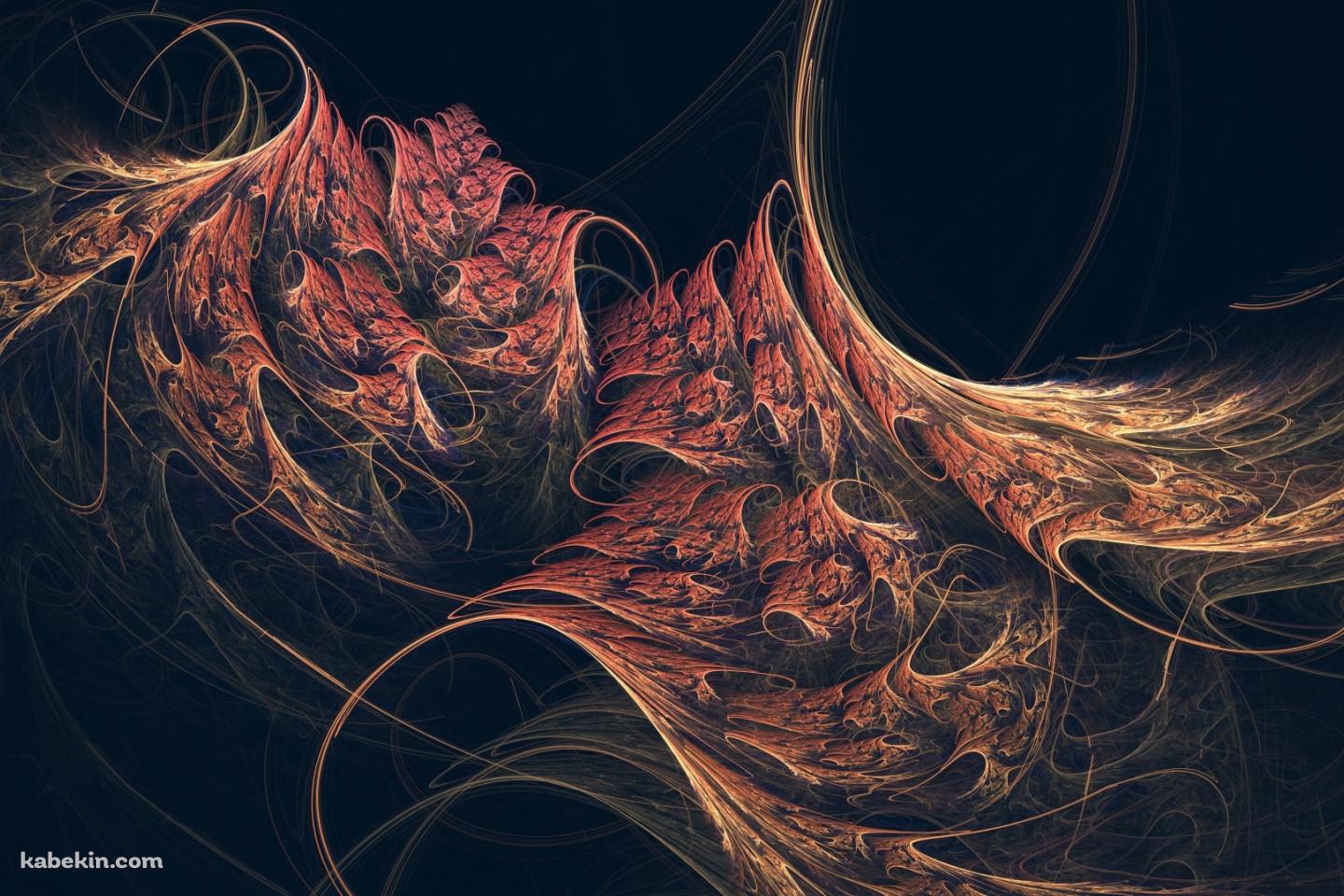 赤い抽象的なデジタルアートワークの壁紙(1440px x 960px) 高画質 PC・デスクトップ用