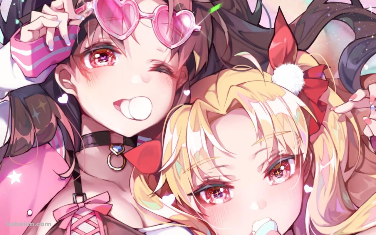 かわいい遠坂凛とイシュタル / Fate Grand Order / FGOの壁紙(1280px x 800px) 高画質 PC・デスクトップ用