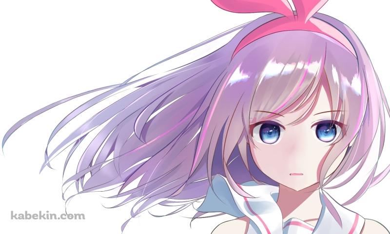 真っ直ぐ正面を見つめるかわいいキズナアイの壁紙(800px x 480px) 高画質 PC・デスクトップ用
