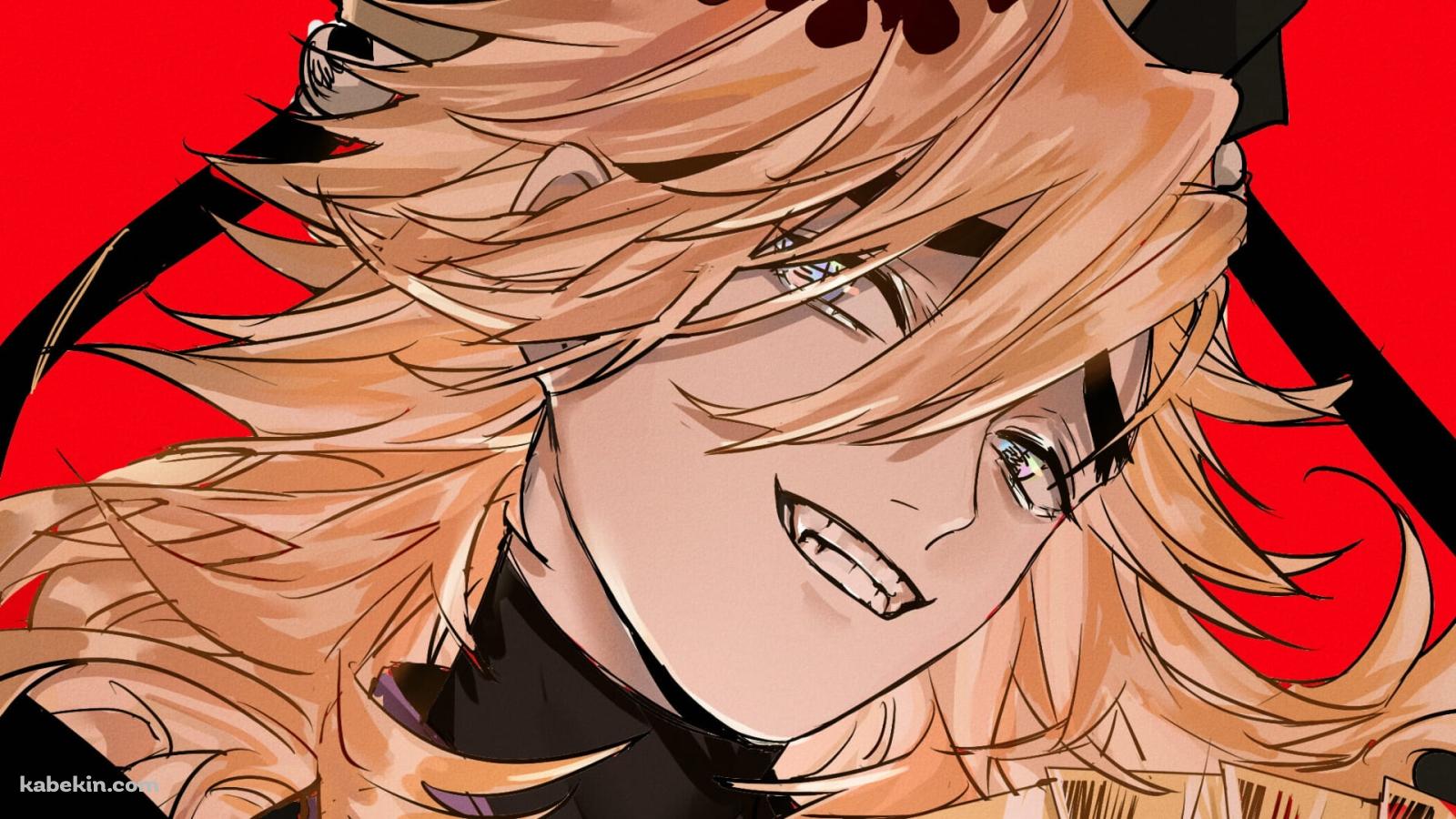 笑う童磨（どうま） / 鬼滅の刃 / ファンアートの壁紙(1600px x 900px) 高画質 PC・デスクトップ用