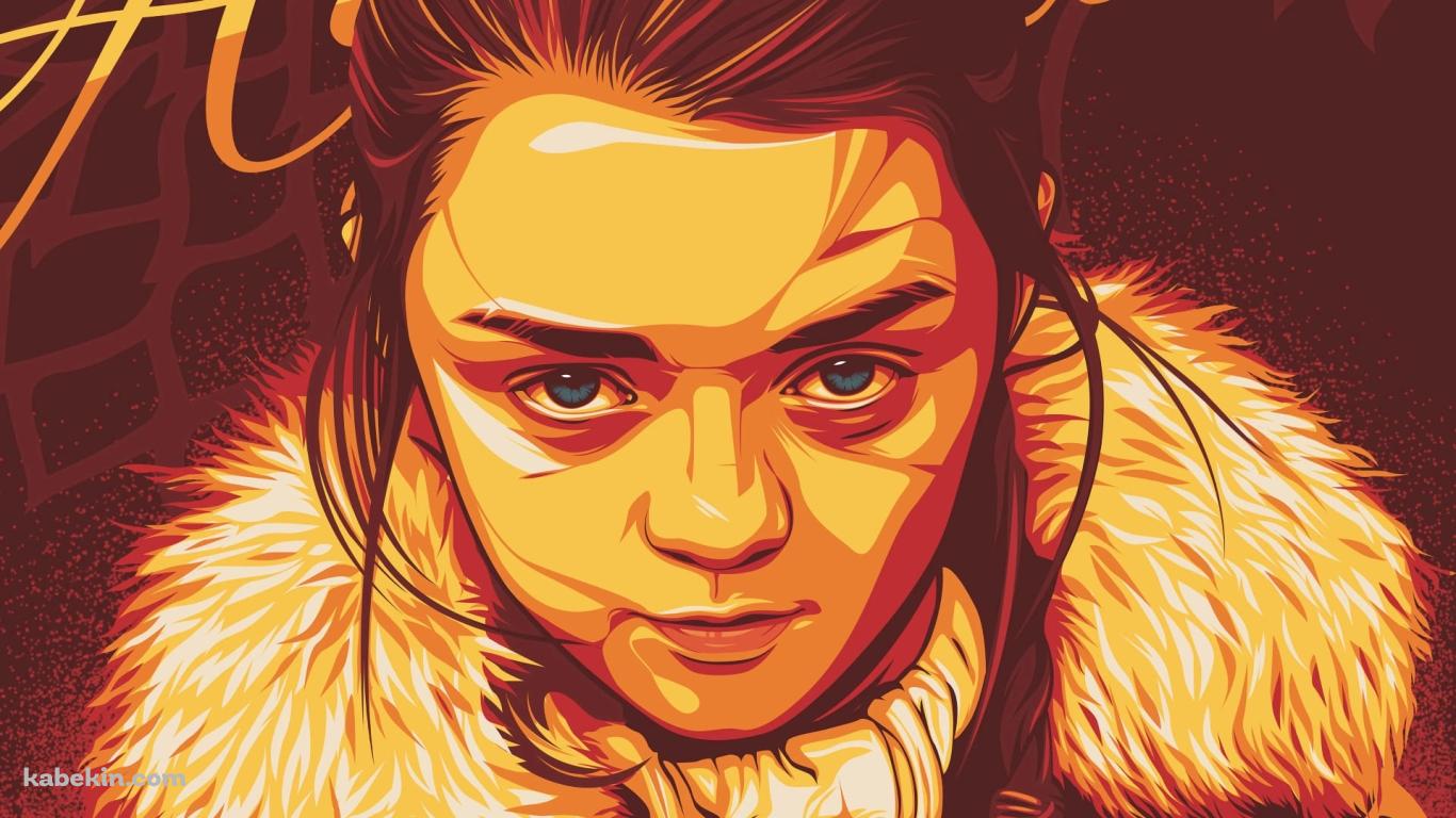 アリア・スターク / Arya Stark / デジタルアート / GOT / ゲーム・オブ・スローンズの壁紙(1366px x 768px) 高画質 PC・デスクトップ用