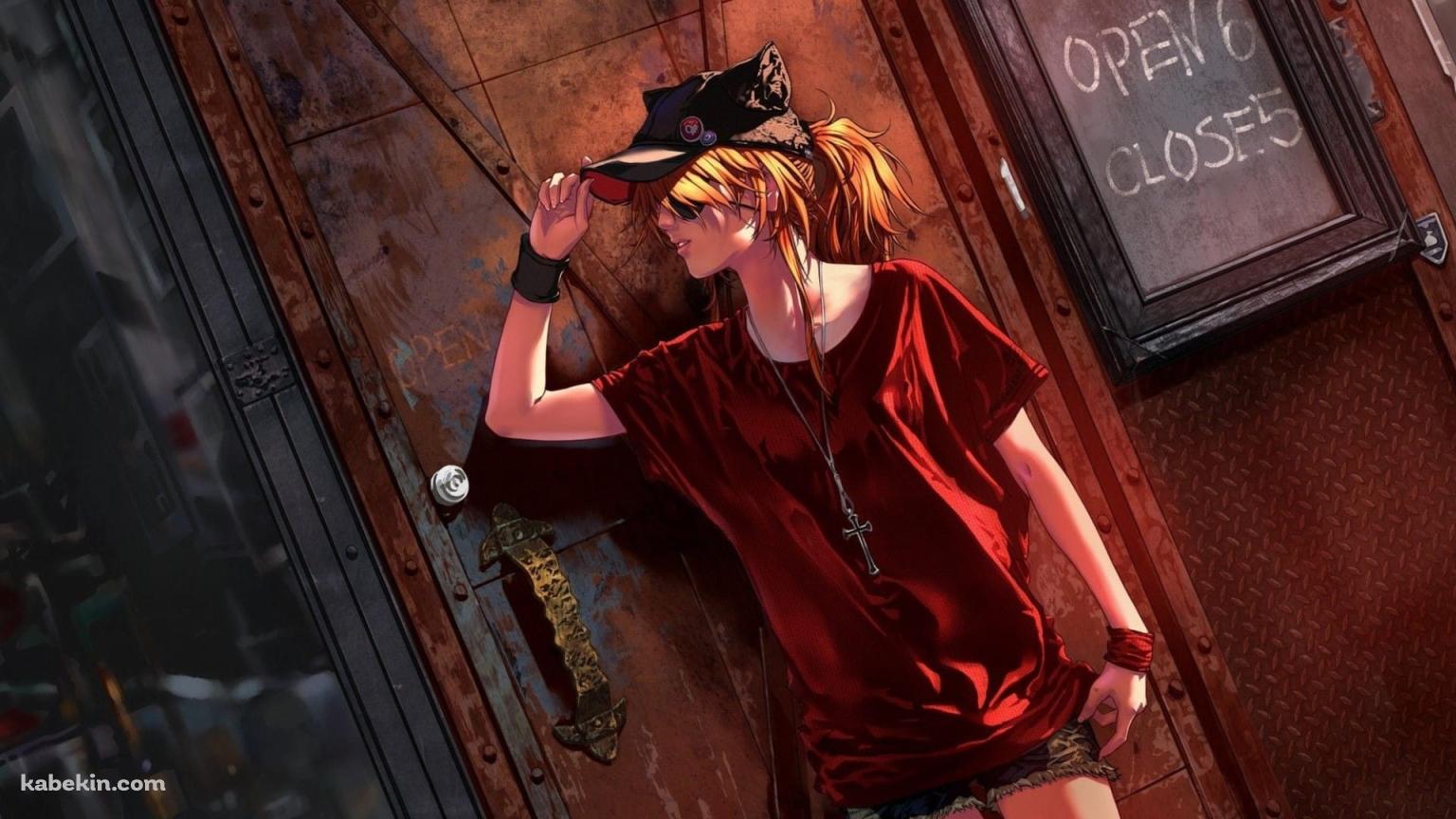 式波・アスカ・ラングレー / カジュアル / 黒い帽子 / 新世紀エヴァンゲリオンの壁紙(1536px x 864px) 高画質 PC・デスクトップ用