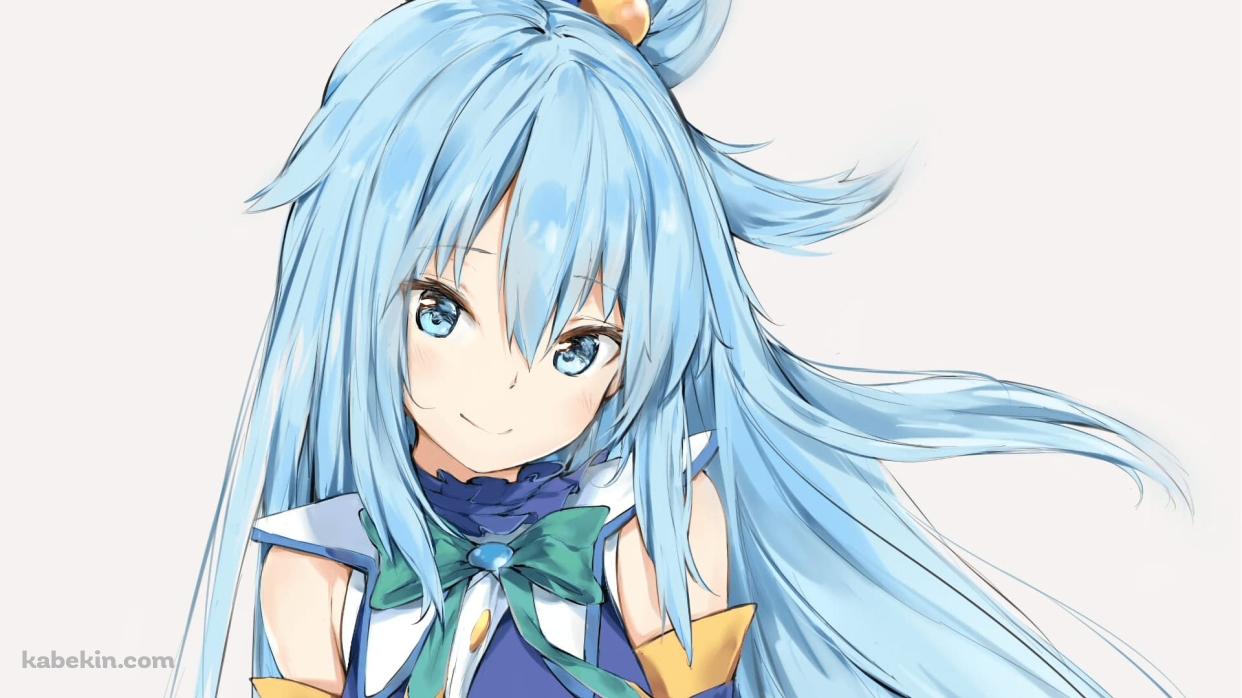 かわいいアクア / この素晴らしい世界に祝福を！ / このすば / ファンアート / イラストの壁紙(1242px x 698px) 高画質 PC・デスクトップ用
