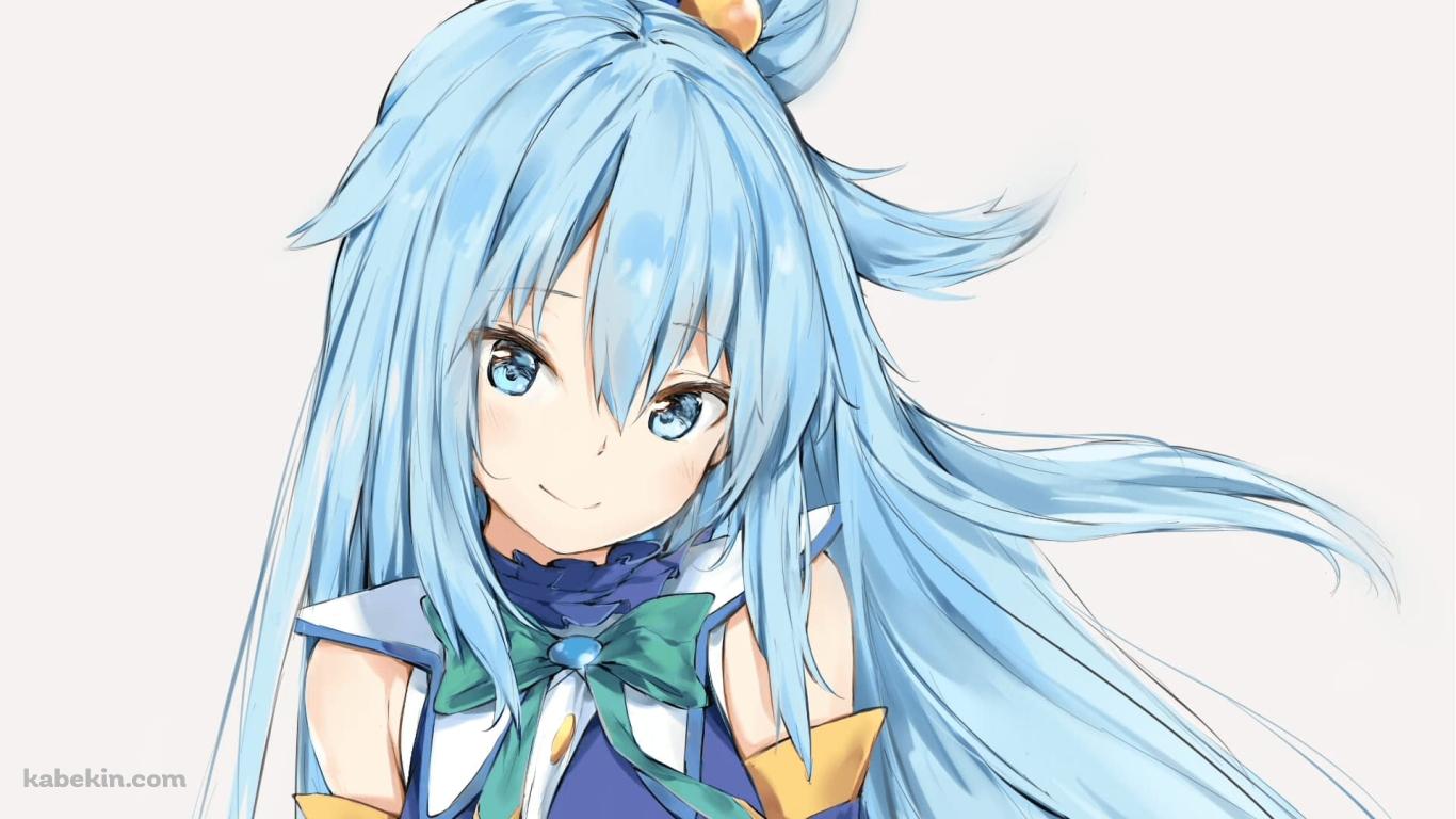 かわいいアクア / この素晴らしい世界に祝福を！ / このすば / ファンアート / イラストの壁紙(1366px x 768px) 高画質 PC・デスクトップ用