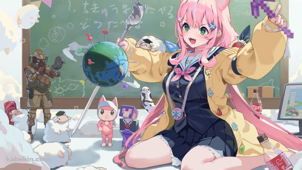 かわいいヤン・ナリ / バーチャルYouTuber / にじさんじ / ファンアート / イラストの壁紙(1051px x 591px) 高画質 PC・デスクトップ用