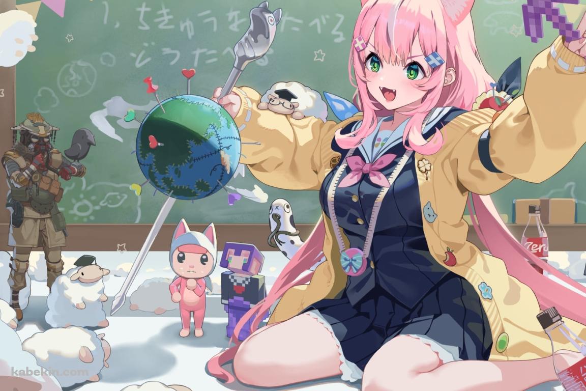 かわいいヤン・ナリ / バーチャルYouTuber / にじさんじ / ファンアート / イラストの壁紙(1152px x 768px) 高画質 PC・デスクトップ用