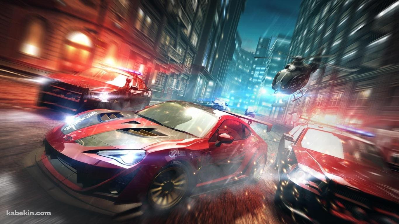 Need For Speed Heat / ニード・フォー・スピード ヒート / レース / ヘリコプターの壁紙(1366px x 768px) 高画質 PC・デスクトップ用