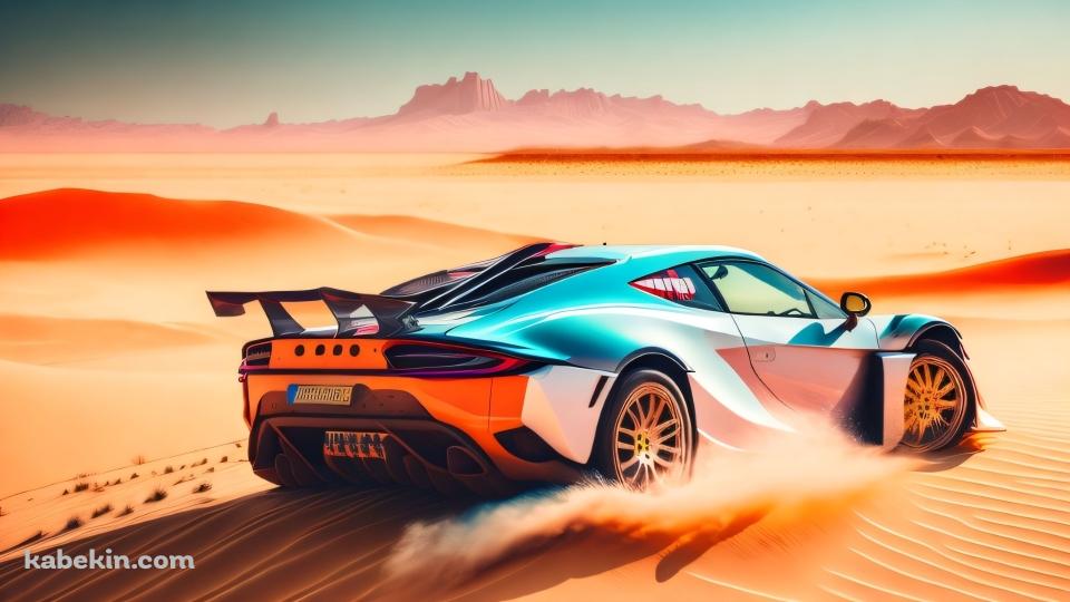 砂漠を爆走するかっこいいスーパーカー / ラリーの壁紙(960px x 540px) 高画質 PC・デスクトップ用