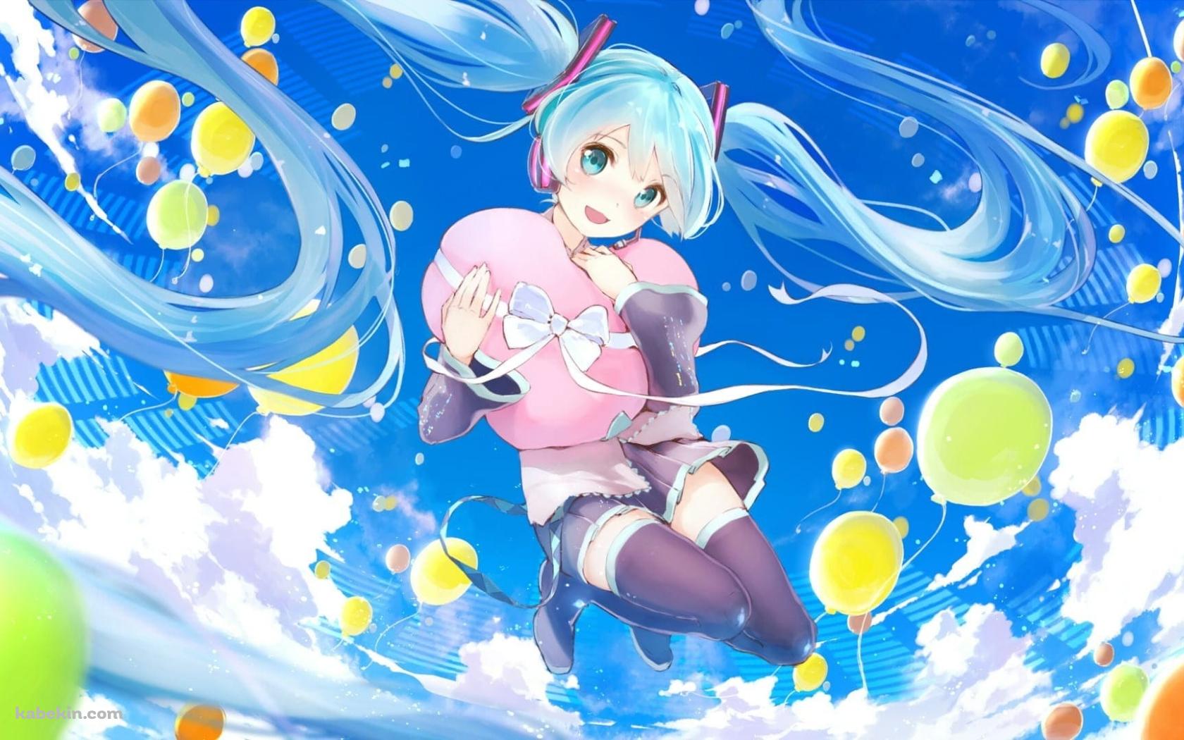ハートのクッションを持つ初音ミクの壁紙(1680px x 1050px) 高画質 PC・デスクトップ用